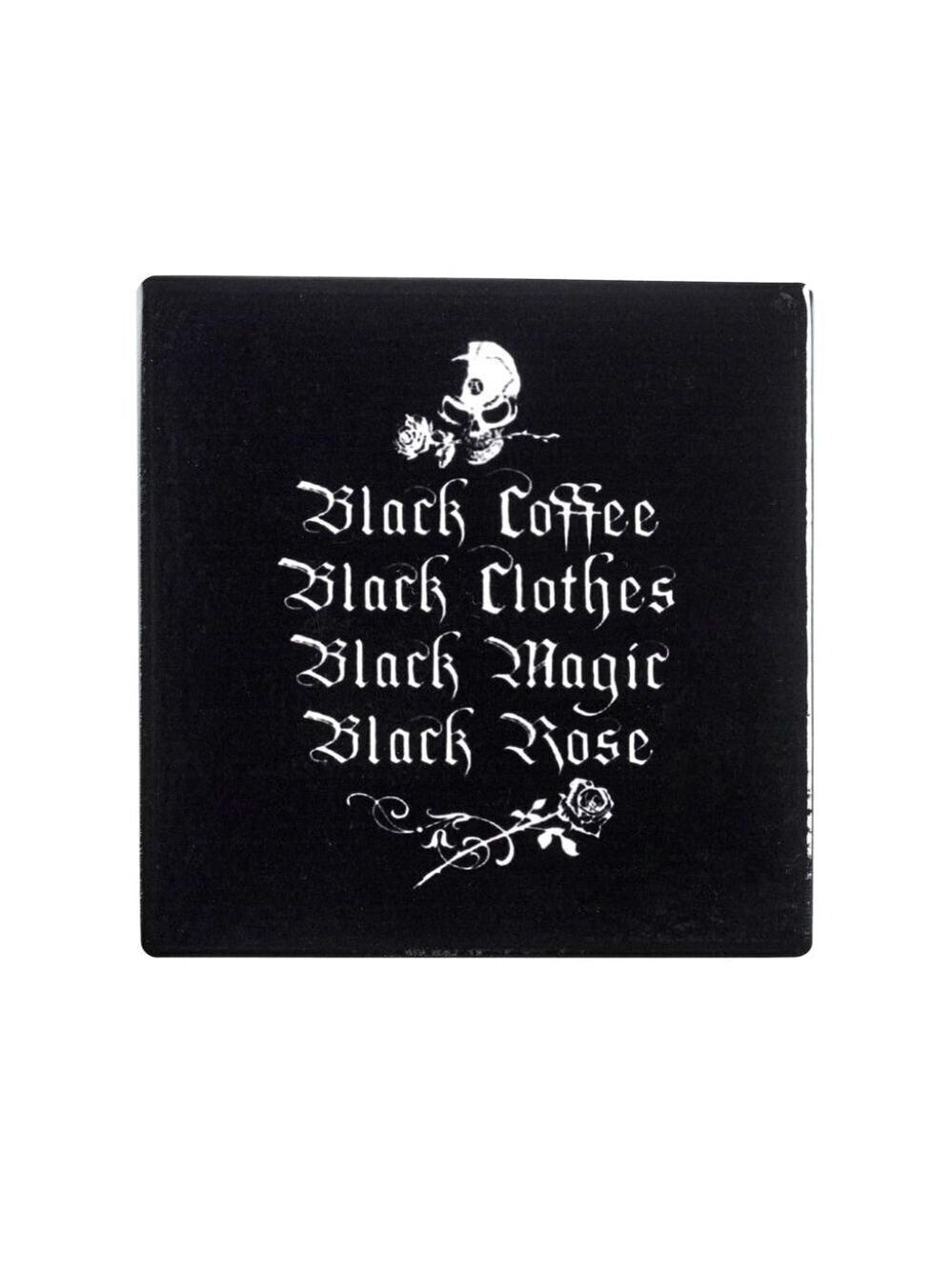 New! Alchemy Of England (Alchemy Gothic) Black Coffee, Black Clothes Coaster